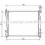 JEA2054 AVA QUALITY COOLING Радіатор охолодження двигуна