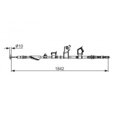 1 987 482 911 BOSCH Тросик, cтояночный тормоз