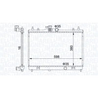 350213168300 MAGNETI MARELLI Радіатор охолодження двигуна