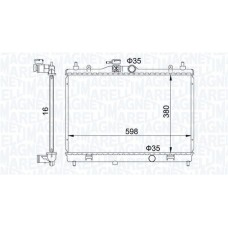 350213168300 MAGNETI MARELLI Радіатор охолодження двигуна