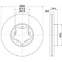 8DD 355 113-281 HELLA PAGID Гальмівний диск