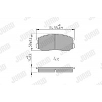 572375J JURID Комплект гальмівних колодок дисковий гальм