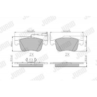 573173J JURID Комплект гальмівних колодок дисковий гальм
