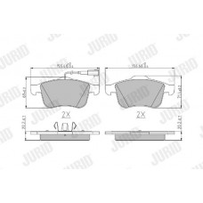 573173J JURID Комплект гальмівних колодок дисковий гальм