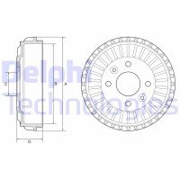 BF594 DELPHI Гальмівний барабан