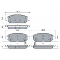0 986 494 906 BOSCH Комплект гальмівних колодок дисковий гальм