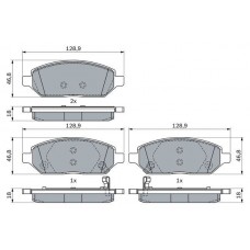 0 986 494 906 BOSCH Комплект гальмівних колодок дисковий гальм
