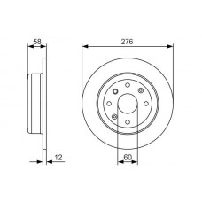 0 986 479 A56 BOSCH Гальмівний диск