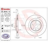 09.B040.11 BREMBO Гальмівний диск