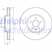 BG9184C DELPHI Гальмівний диск