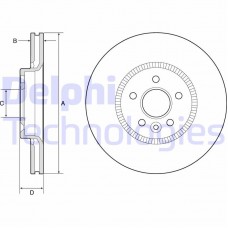 BG9184C DELPHI Гальмівний диск