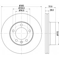 8DD 355 108-931 HELLA Гальмівний диск