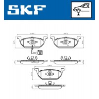 VKBP 80004 E SKF Комплект гальмівних колодок дисковий гальм