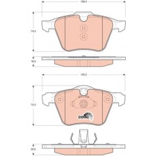 GDB1684 TRW Комплект гальмівних колодок дисковий гальм