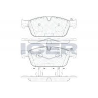 182105 ICER Комплект гальмівних колодок дисковий гальм
