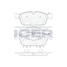 182105 ICER Комплект гальмівних колодок дисковий гальм