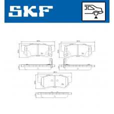 VKBP 90340 A SKF Комплект гальмівних колодок дисковий гальм