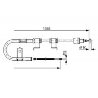 1 987 482 359 BOSCH Тросик, cтояночный тормоз