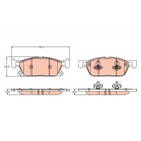 GDB2167 TRW Комплект гальмівних колодок дисковий гальм