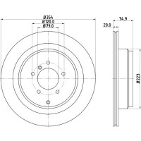 8DD 355 115-291 HELLA PAGID Гальмівний диск