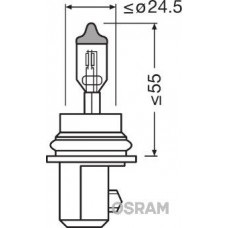 9007 OSRAM Лампа розжарювання фара дальнього світла