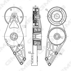 GAT21100 GMB Натяжная планка, Поліклиновий ремінь