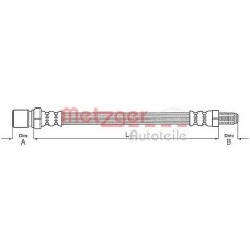4118415 METZGER Гальмівний шланг