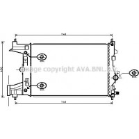 OLA2545 AVA QUALITY COOLING Радіатор охолодження двигуна