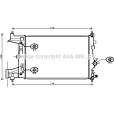 OLA2545 AVA QUALITY COOLING Радіатор охолодження двигуна