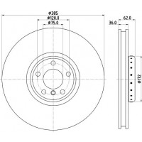 8DD 355 120-721 HELLA PAGID Гальмівний диск