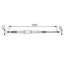 1 987 482 011 BOSCH Тросик, cтояночный тормоз