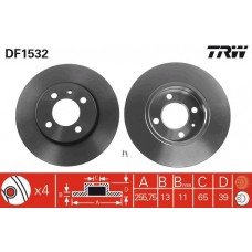 DF1532 TRW Гальмівний диск