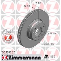150.1280.20 ZIMMERMANN Гальмівний диск