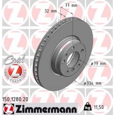 150.1280.20 ZIMMERMANN Гальмівний диск
