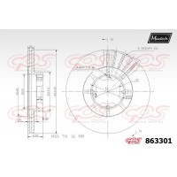 863301 MAXTECH Гальмівний диск