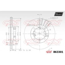 863301 MAXTECH Гальмівний диск
