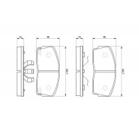 0 986 493 390 BOSCH Комплект гальмівних колодок дисковий гальм