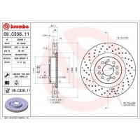 09.C338.11 BREMBO Гальмівний диск