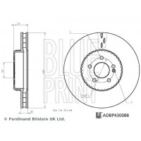 ADBP430088 BLUE PRINT Гальмівний диск