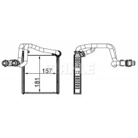 AH 252 000S MAHLE Теплообмінник обігрів салону