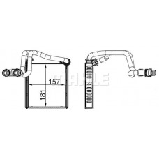 AH 252 000S MAHLE Теплообмінник обігрів салону