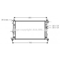 OLA2244 AVA QUALITY COOLING Радіатор охолодження двигуна