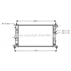 OLA2244 AVA QUALITY COOLING Радіатор охолодження двигуна