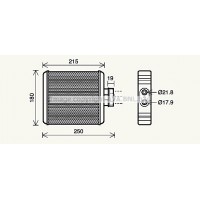 VN6196 AVA QUALITY COOLING Теплообмінник обігрів салону