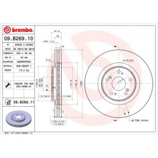 09.B269.10 BREMBO Гальмівний диск