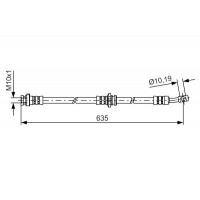 1 987 481 432 BOSCH Гальмівний шланг