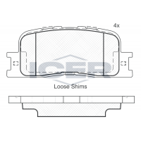 181706 ICER Комплект гальмівних колодок дисковий гальм
