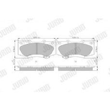 573435J JURID Комплект гальмівних колодок дисковий гальм