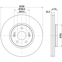 8DD 355 109-301 HELLA PAGID Гальмівний диск