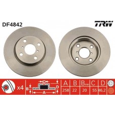 DF4842 TRW Гальмівний диск